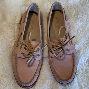 Sperry Top-Sider pink leather/rose gold sole 7.5